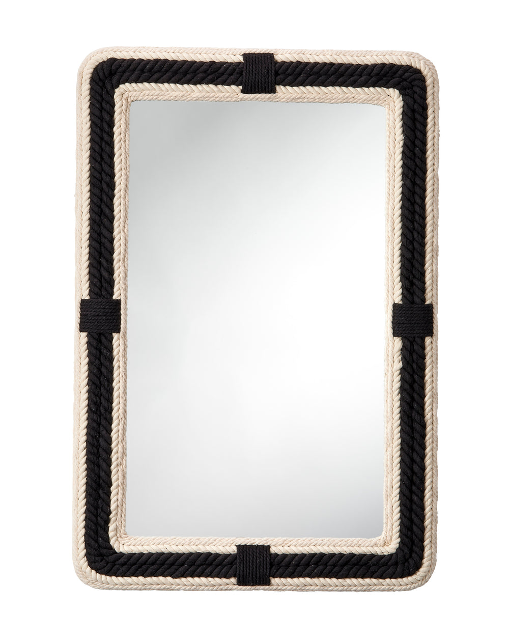  Contrast Jute Rectangle Mirror