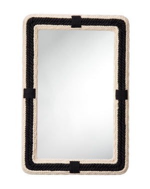  Contrast Jute Rectangle Mirror