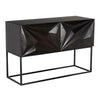 Small Zurich Console, Ebony Walnut with Iron