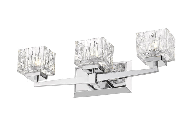 Rubicon 3 Light Vanity in Chrome Finish