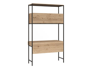 AMBROSE MODULAR WALL DESK - RUSTIC OAK - BLACK
