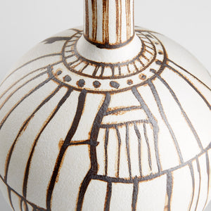 Risse Vase in Ebony and White