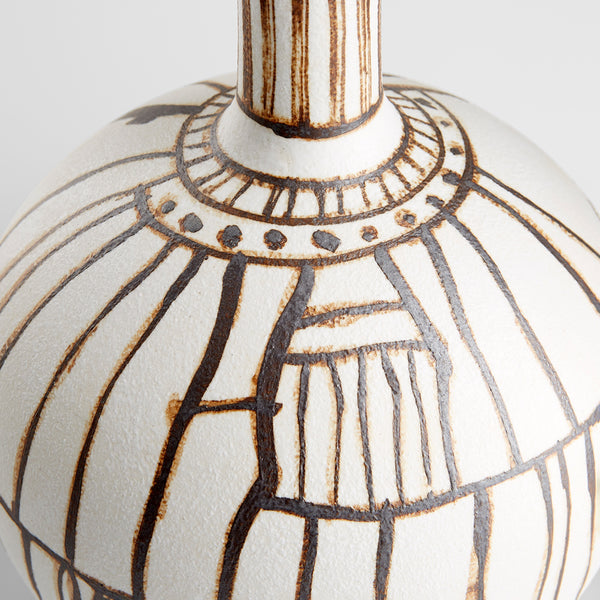 Risse Vase in Ebony and White