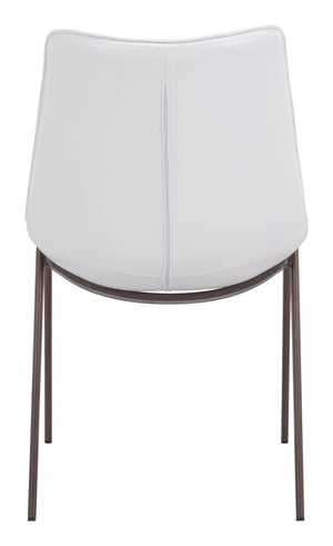 Magnus Dining Chair (Set of 2) White & Walnut
