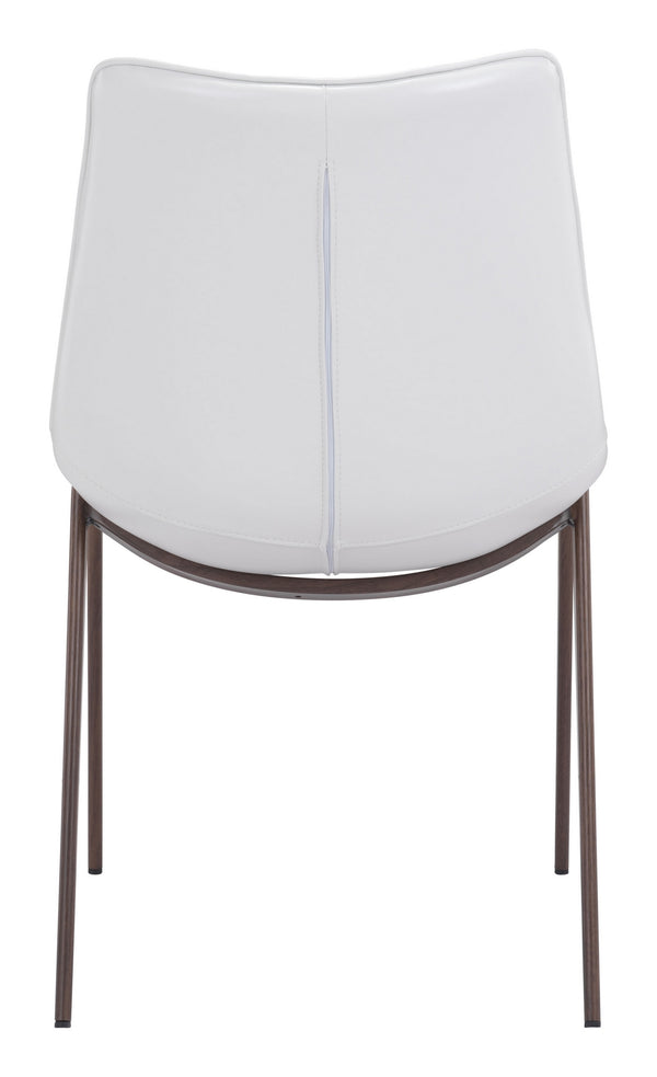 Magnus Dining Chair (Set of 2) White & Walnut