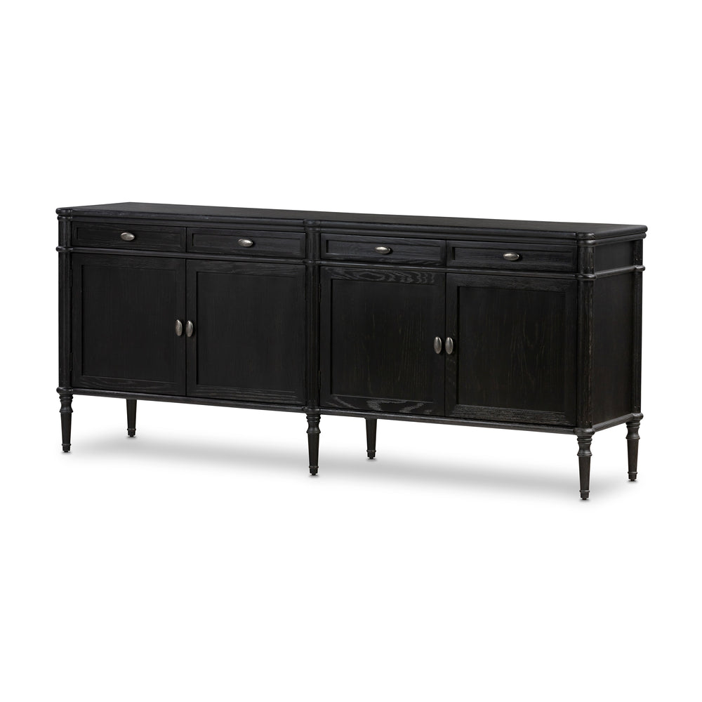 Toulouse Sideboard In Distressed Black Oak
