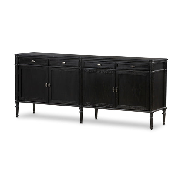 Toulouse Sideboard In Distressed Black Oak