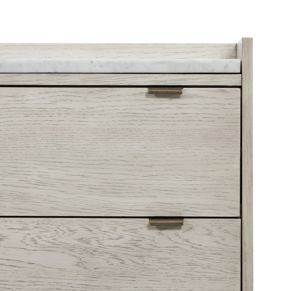Viggo 6 Drawer Dresser In Vintage White Oak