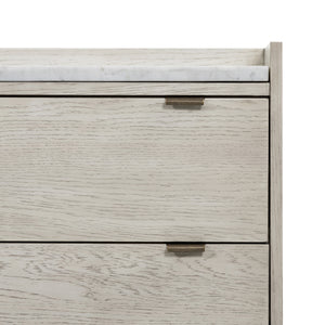 Viggo 6 Drawer Dresser In Vintage White Oak
