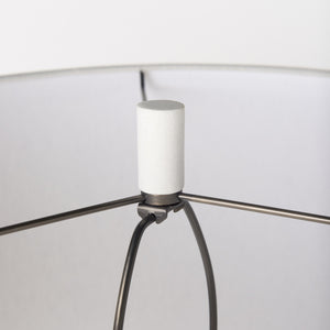 Tao 20.0L x 20.0W x 33.0H Cream Base W/White Shade Table Lamp