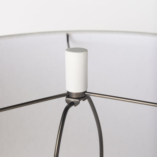 Tao 20.0L x 20.0W x 33.0H Cream Base W/White Shade Table Lamp