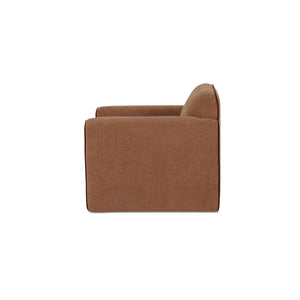 Leo Chair in Light Brown with Curved Back