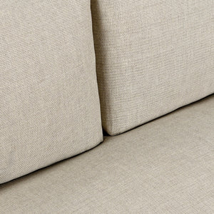 Livia Teak Outdoor Sofa in Taupe Acrylic