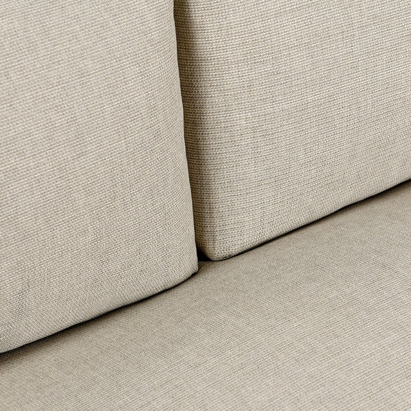 Livia Teak Outdoor Sofa in Taupe Acrylic