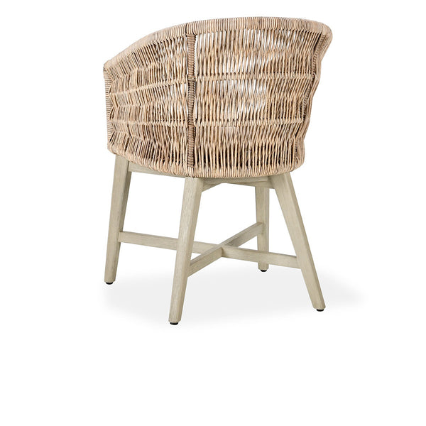 Collins Outdoor Dining Chair in Natural Wood & Sand