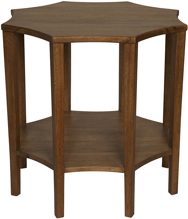 Ariana Dark Walnut Side Table in Walnut and Veneer