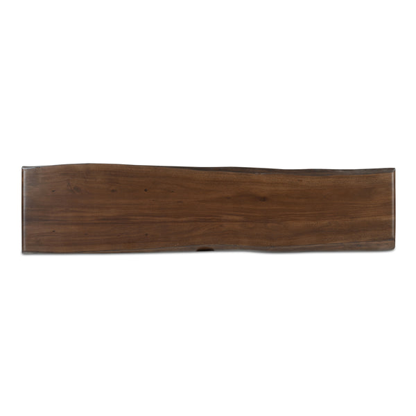 Moe's Lila Small Brown Dining Bench with Live Edge
