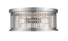 Camellia 3 Light Flush Mount in Brushed Nickel Finish