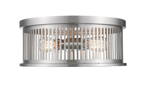 Camellia 3 Light Flush Mount in Brushed Nickel Finish