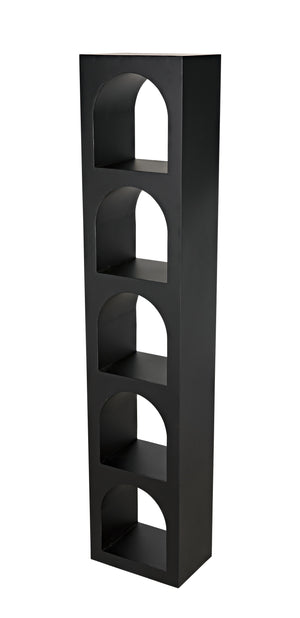 C-Series Aqueduct Bookcase in Matte Black Industrial Steel