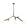 Ravello 5 Light Pendant in Black & Harvest Brass