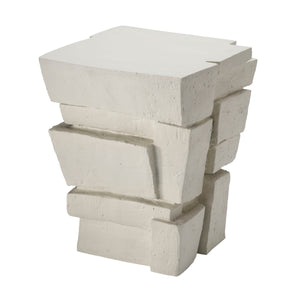 Brick Fiber Glass Indoor/Outdoor Side Table