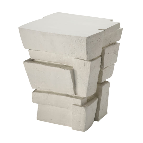 Brick Fiber Glass Indoor/Outdoor Side Table