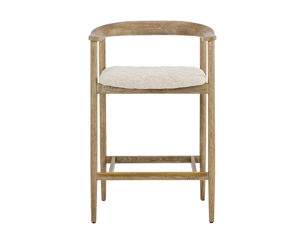 JEREMY COUNTER STOOL - WEATHERED OAK - DOVE CREAM