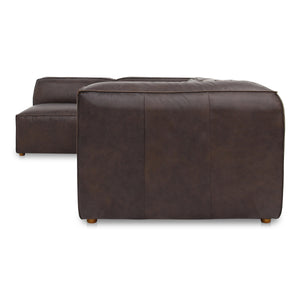 Moe's Form Signature Modular Sectional in Brown Leather