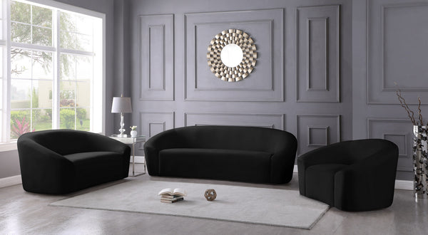 Vivian Sofa In Black Velvet