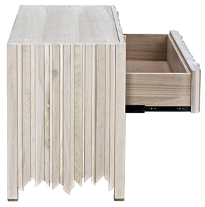Desdemona 3 Drawer Chest, Bleached Elm