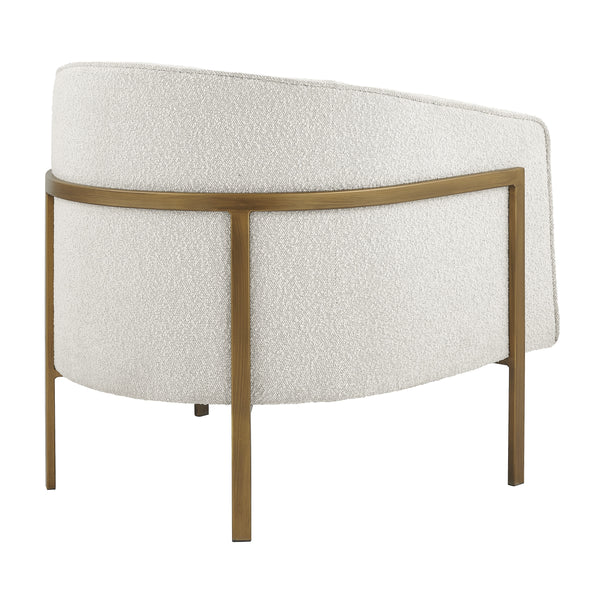 Harrod Fabric Accent Arm Chair In Boucle Beige