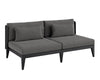 IBIZA 2 SEATER SOFA - CHARCOAL - GRACEBAY GREY