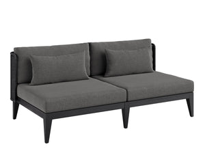IBIZA 2 SEATER SOFA - CHARCOAL - GRACEBAY GREY