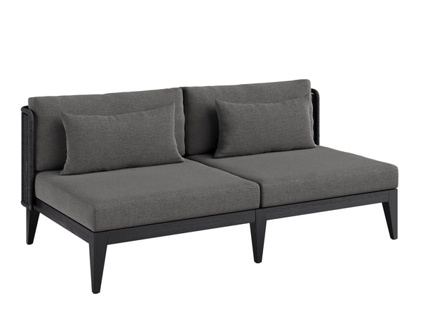 IBIZA 2 SEATER SOFA - CHARCOAL - GRACEBAY GREY