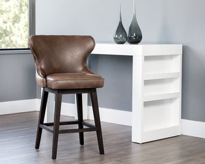 Ariana Swivel Counter Stool - Havana Dark Brown