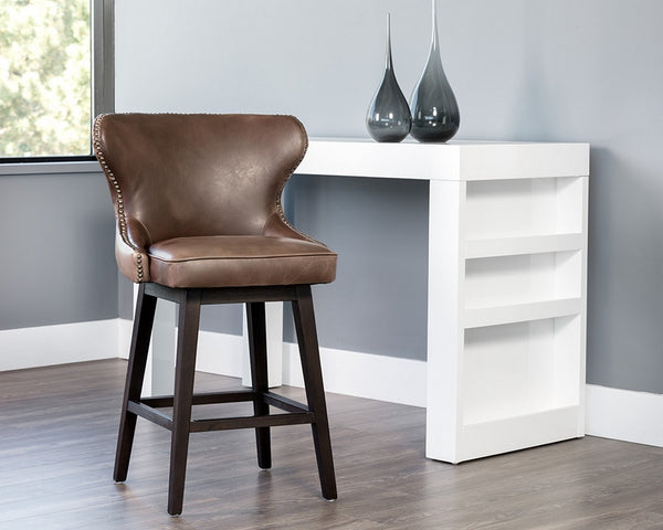 Ariana Swivel Counter Stool - Havana Dark Brown