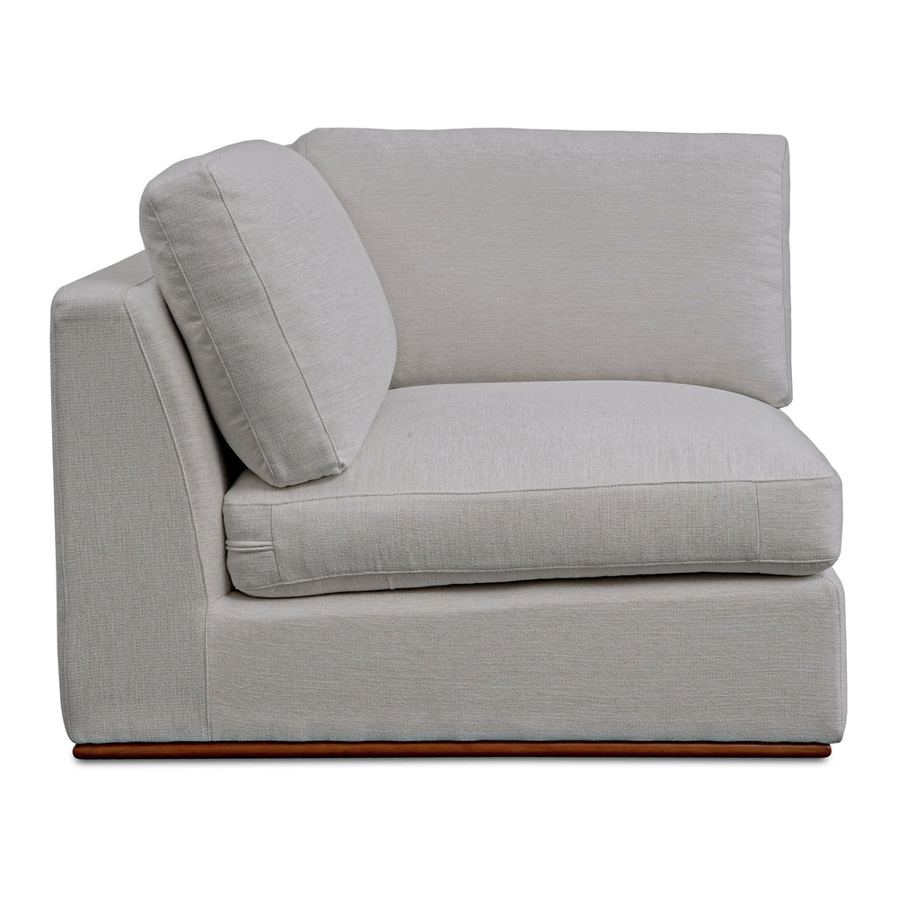 Moe's Rue Corner Chair in Flecked Grey