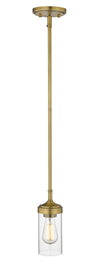 Calliope 1 Light Mini Pendant in Foundry Brass Finish