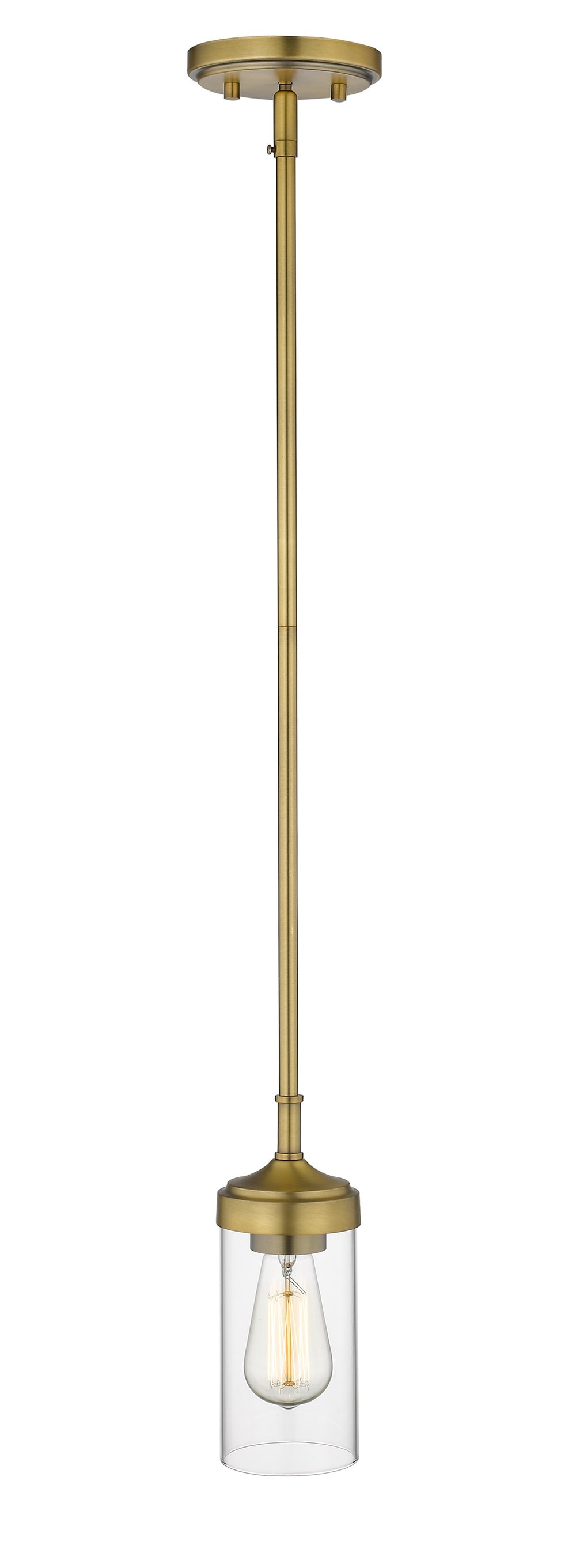 Calliope 1 Light Mini Pendant in Foundry Brass Finish