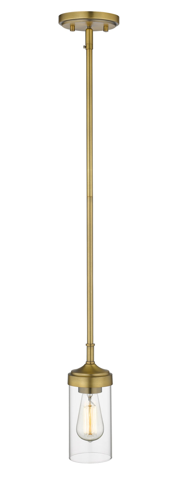 Calliope 1 Light Mini Pendant in Foundry Brass Finish