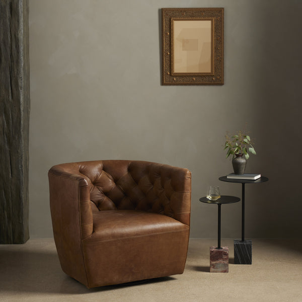 Hanover Swivel Chair In Heirloom Sienna
