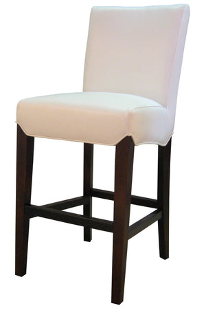 Milton Bonded Leather Counter Stool In White