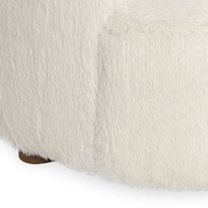 Octavia Crescent Sectional - Vanilla Polyester