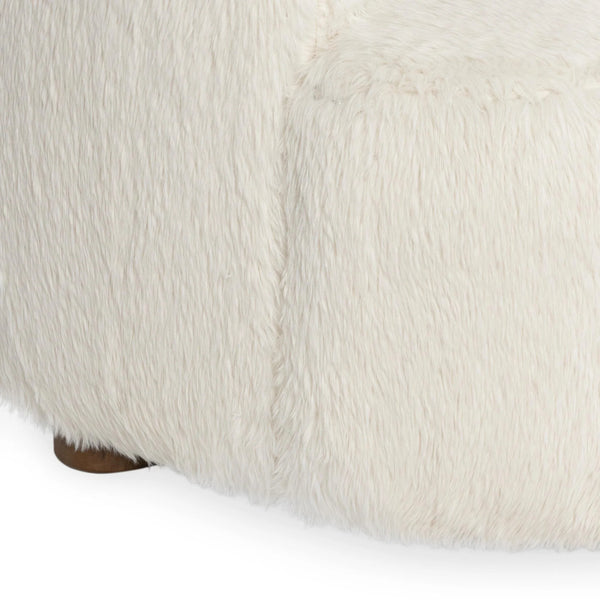 Octavia Crescent Sectional - Vanilla Polyester