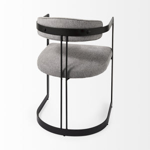 Hollyfield 20.5 x 21.3 x 29.5 Gray Fabric Seat W/ Gray Iron Frame Dining Chair