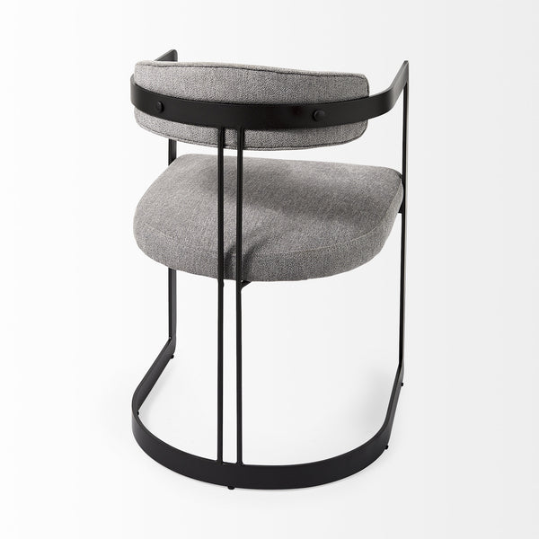 Hollyfield 20.5 x 21.3 x 29.5 Gray Fabric Seat W/ Gray Iron Frame Dining Chair
