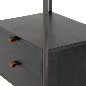 Trey Bookshelf in Black Wash Poplar