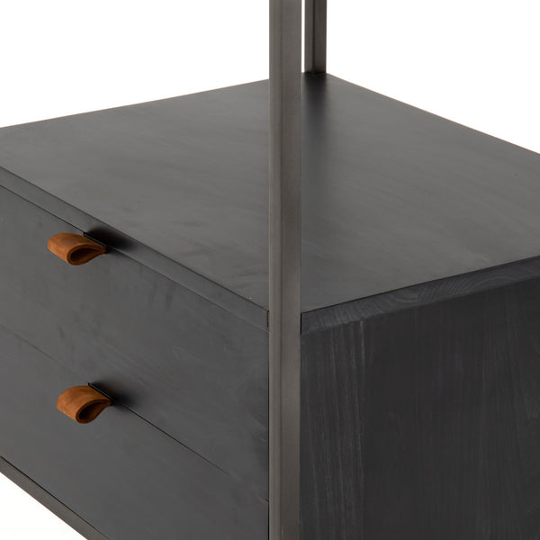Trey Bookshelf in Black Wash Poplar