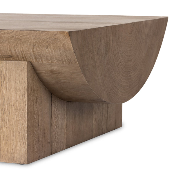Elbert Coffee Table In Rustic Oak Veneer